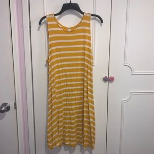 Yellow striped sundress